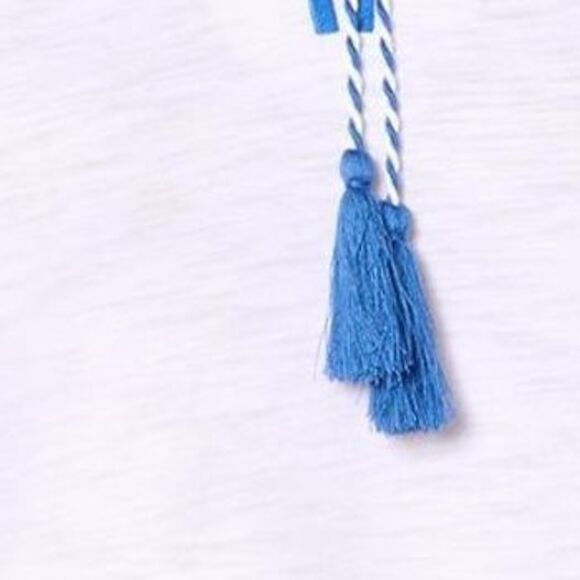 Belle by Kim Gravel Women's Top Sz M Santorini Fantasy Embroidered White A643642 - Picture 2 of 4